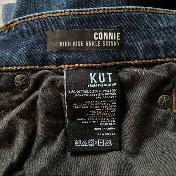 Kut from the Kloth Connie High Rise Ankle Skinny Jeans Womens Plus Size 18W Blue - Picture 10 of 14